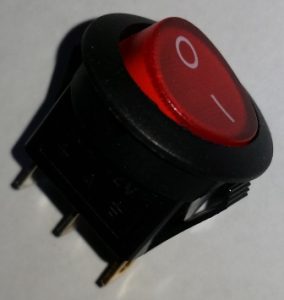 picture of red 12 volt rocker switch